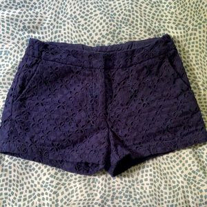Crewcuts Navy Eyelet Embellished Shorts